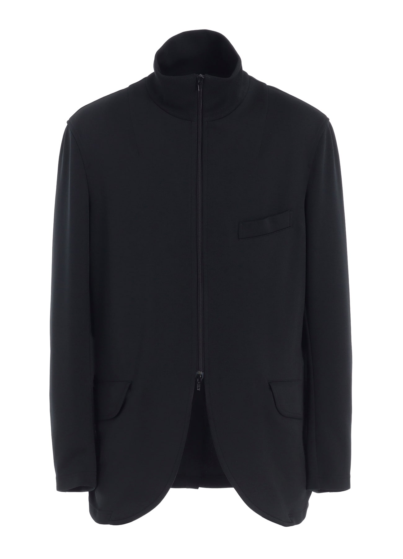 PE/SMOOTH ZIPPER THREAD TURTLE NECK JACKET