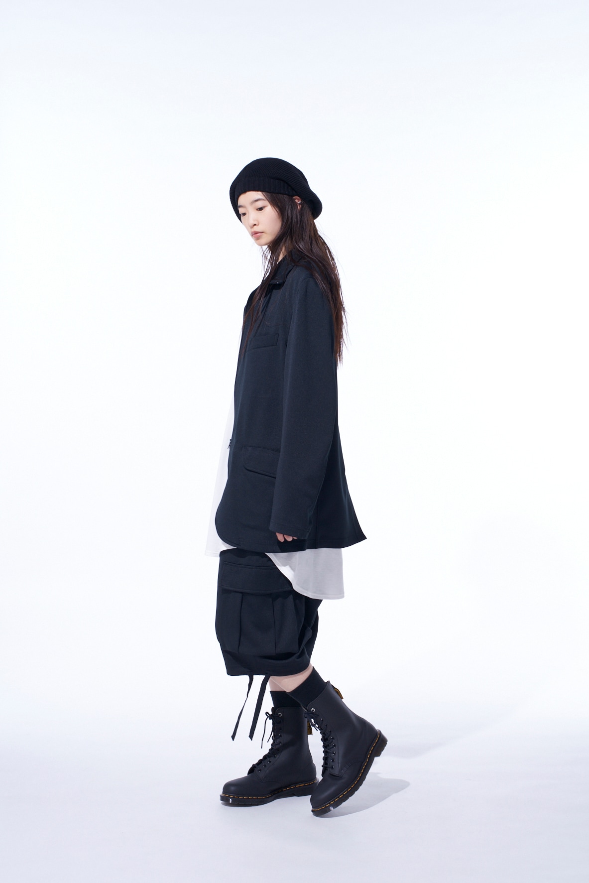PE/SMOOTH ZIPPER THREAD TURTLE NECK JACKET