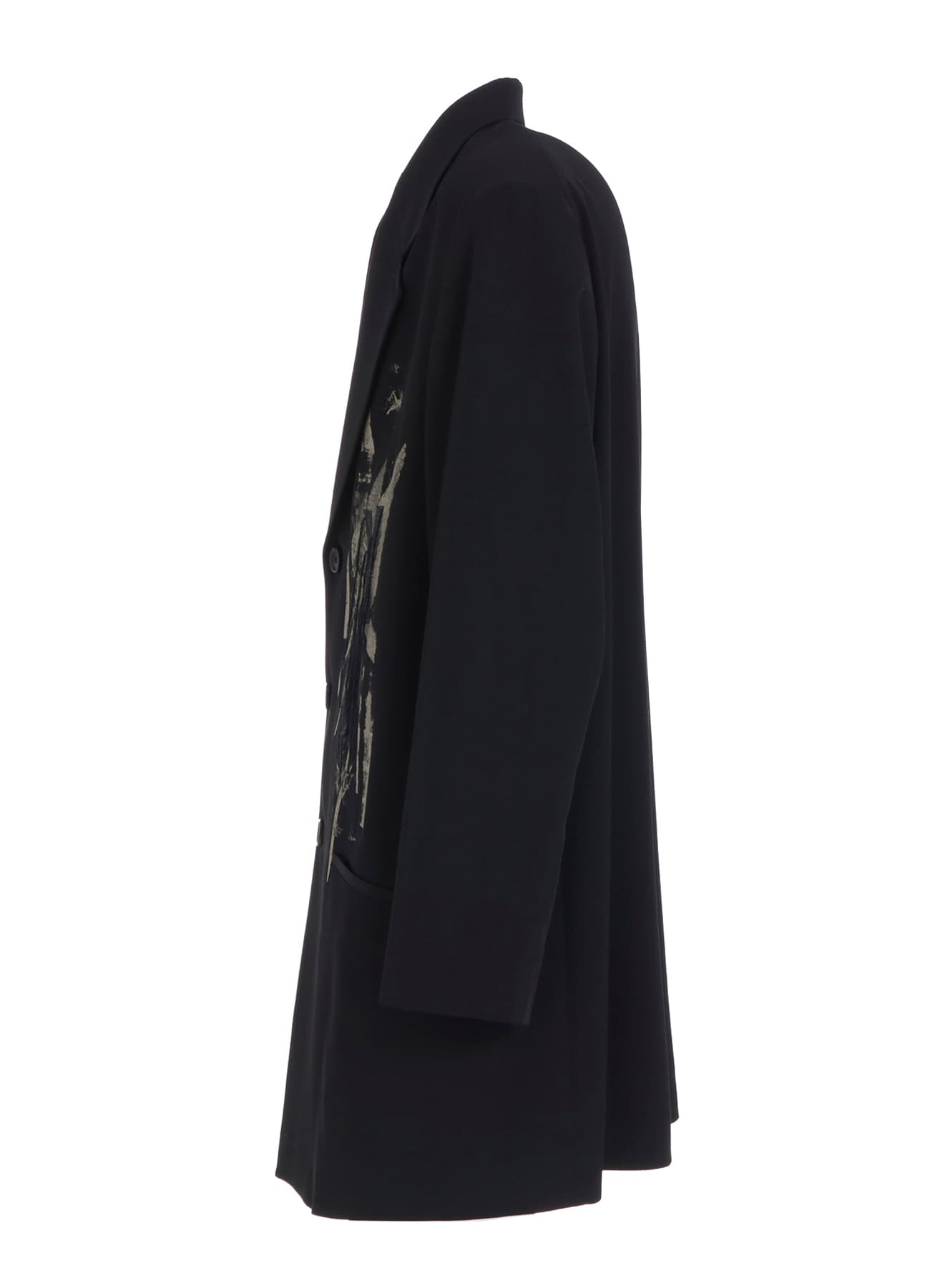 WASHER WOOL GABARDINE PRINT EMBROIDERY TAILORED JACKET