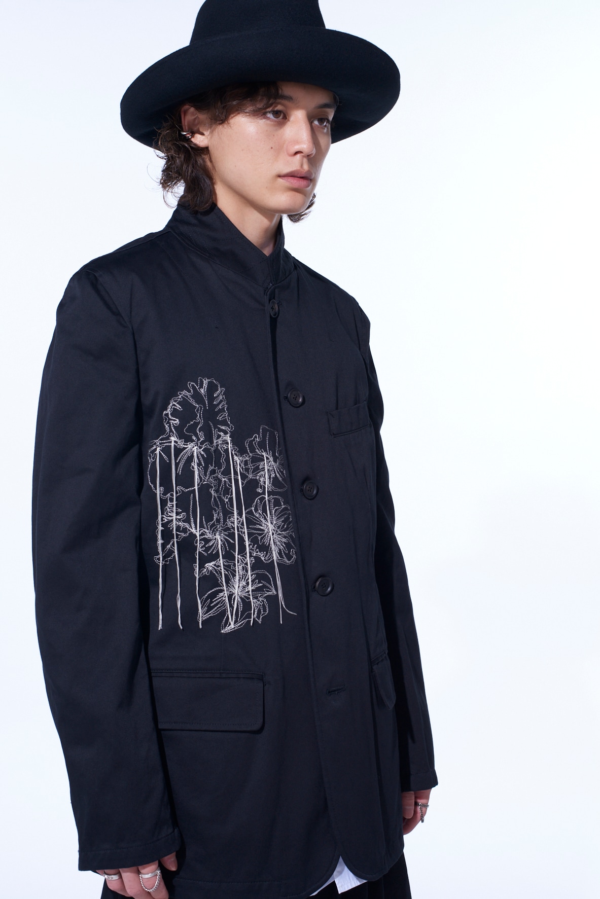 WEPON CLOTH 5 BUTTON EMBROIDERY TAILORED JACKET