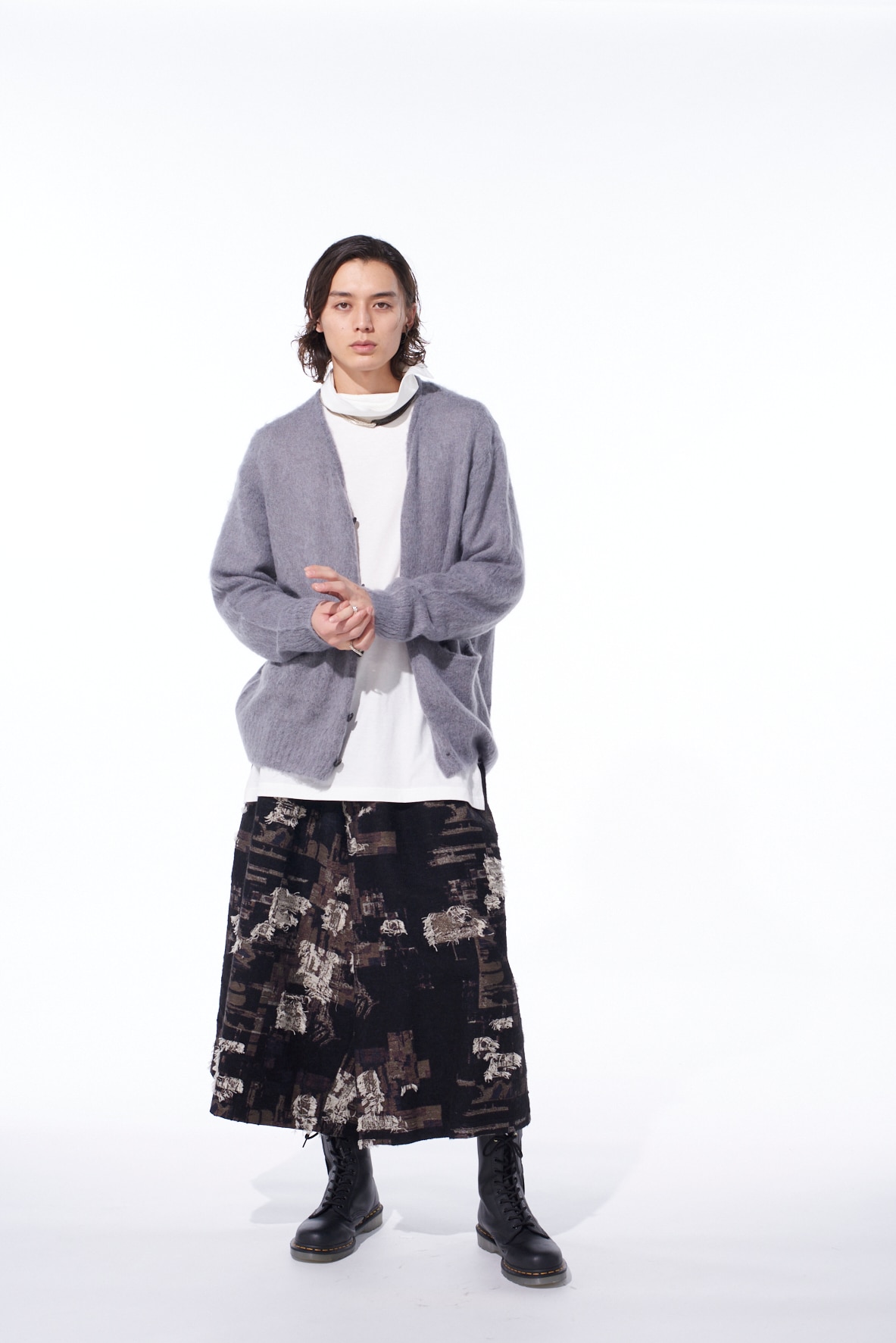 5G BRUSHED MOHAIR CARDIGAN