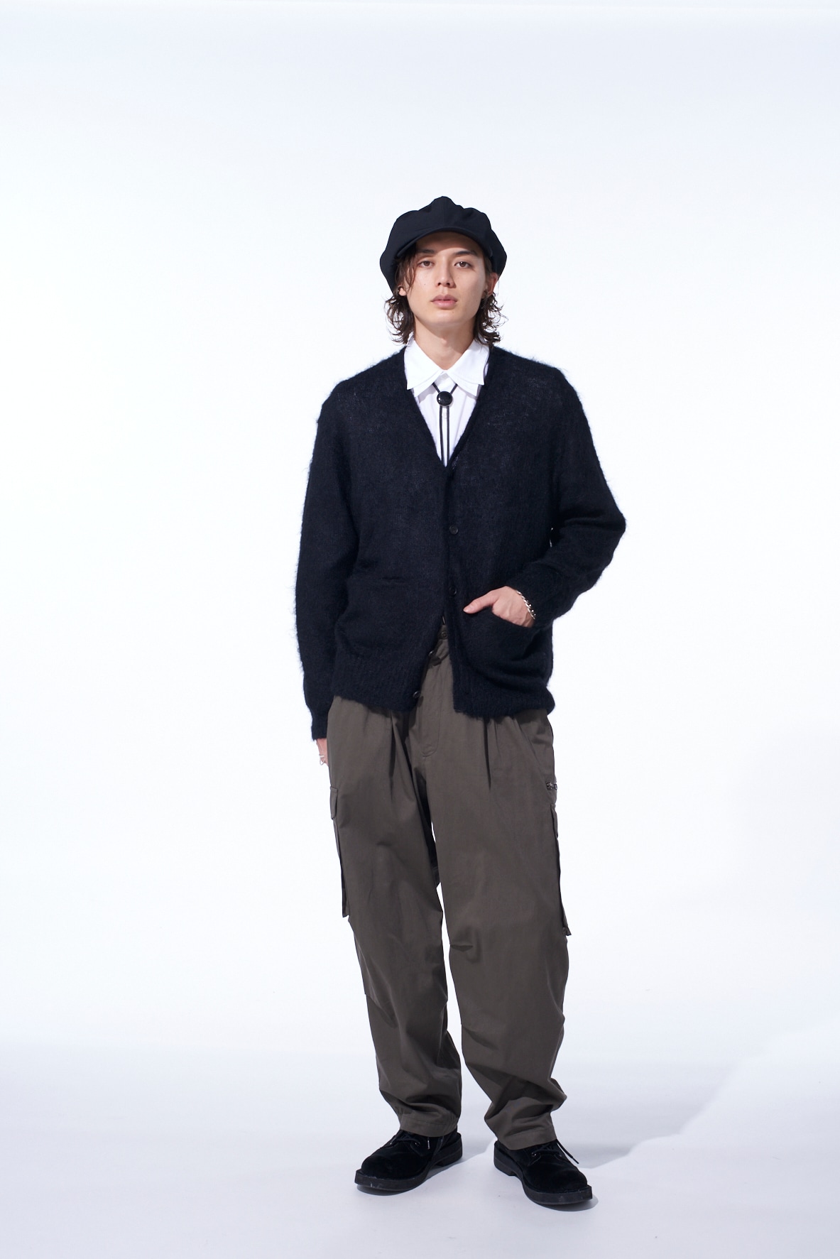 5G BRUSHED MOHAIR CARDIGAN