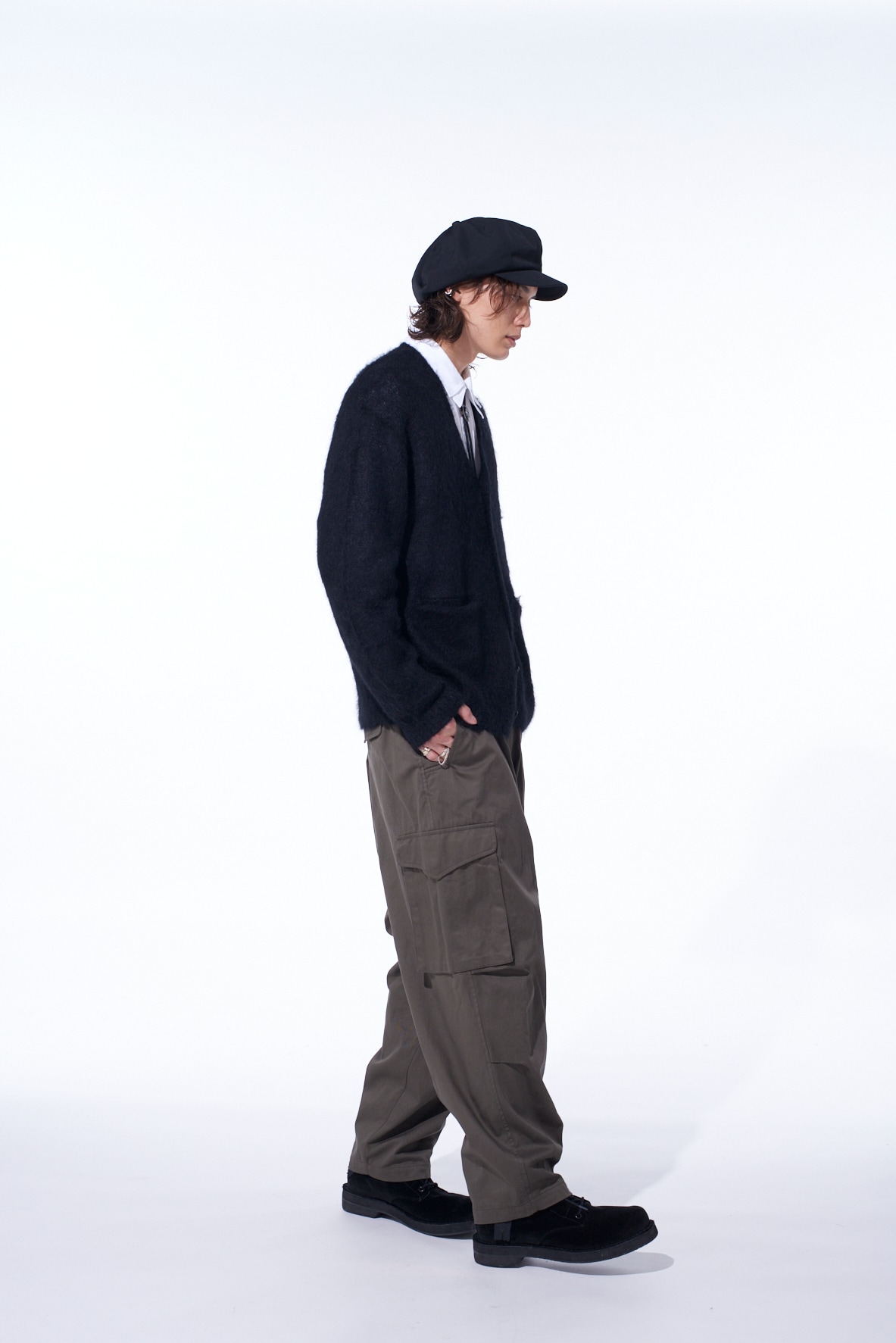 5G BRUSHED MOHAIR CARDIGAN