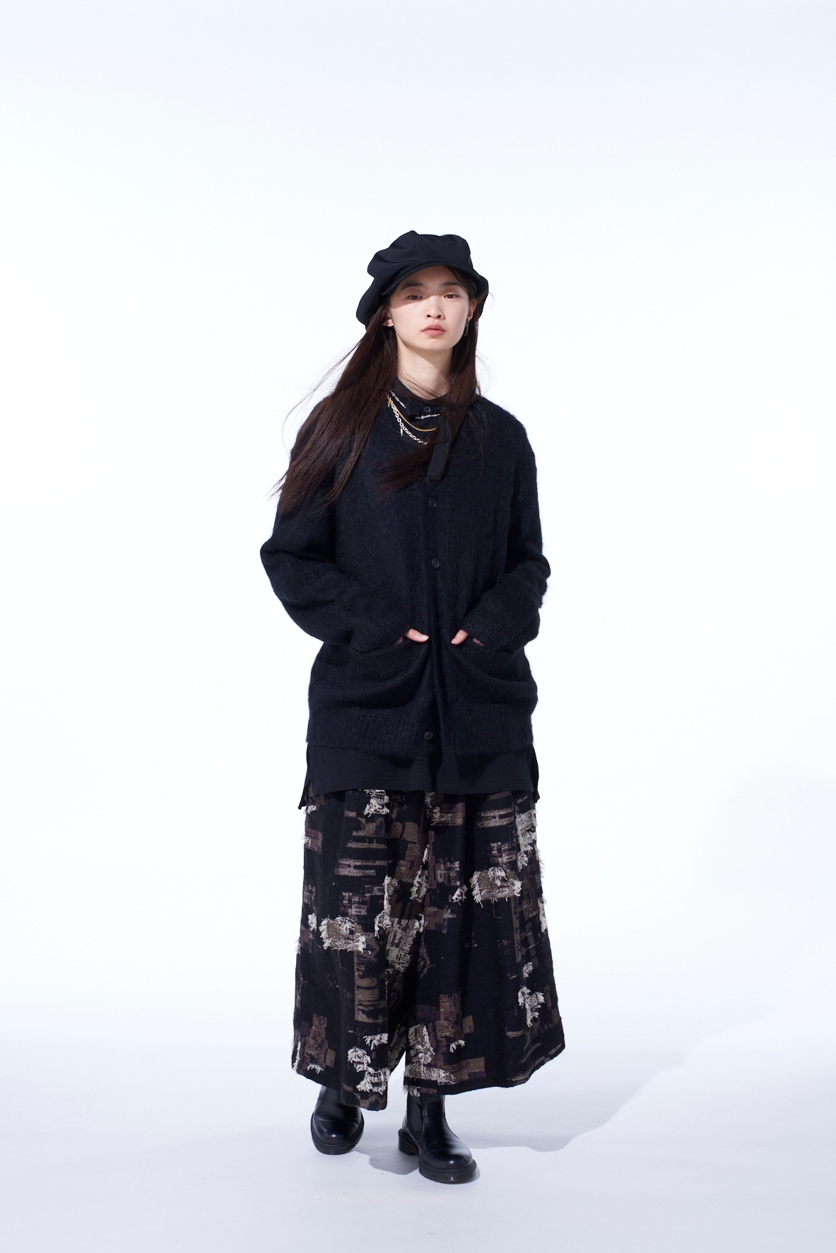 5G BRUSHED MOHAIR CARDIGAN