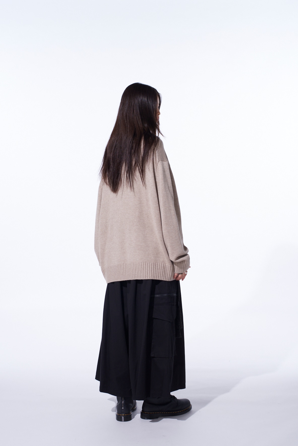 7G WOOL-BLEND INTARSIA CROW-PATTERN HIGH NECK KNIT