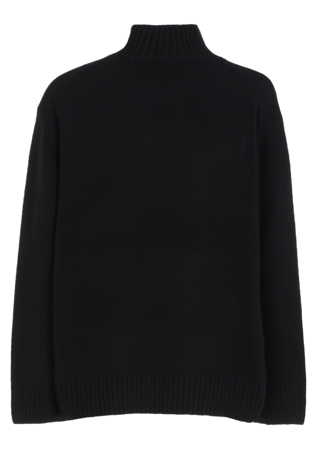7G WOOL-BLEND INTARSIA CROW-PATTERN HIGH NECK KNIT