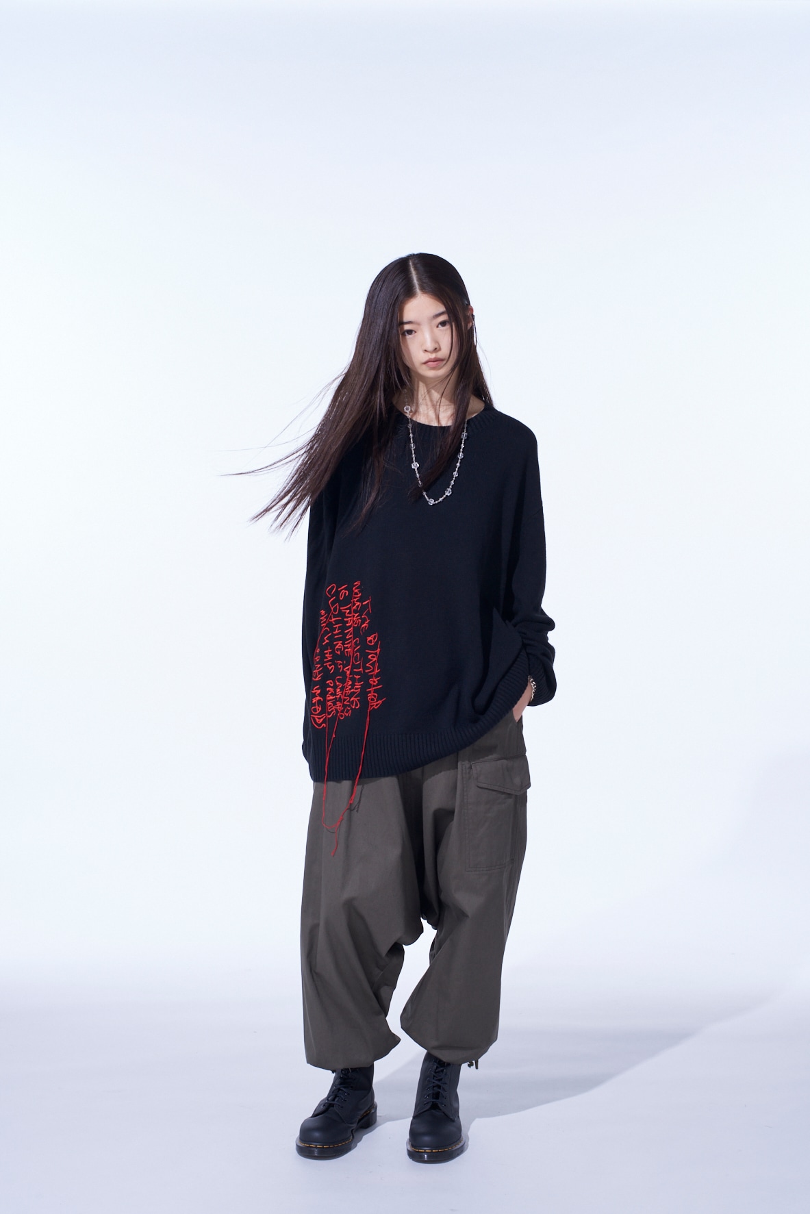 7G WOOL-BLEND INTARSIA MESSAGE PULLOVER