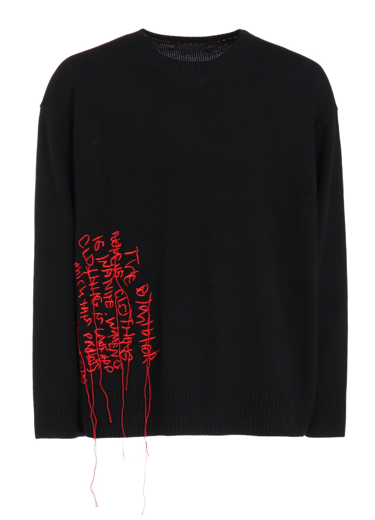 7G WOOL-BLEND INTARSIA MESSAGE PULLOVER