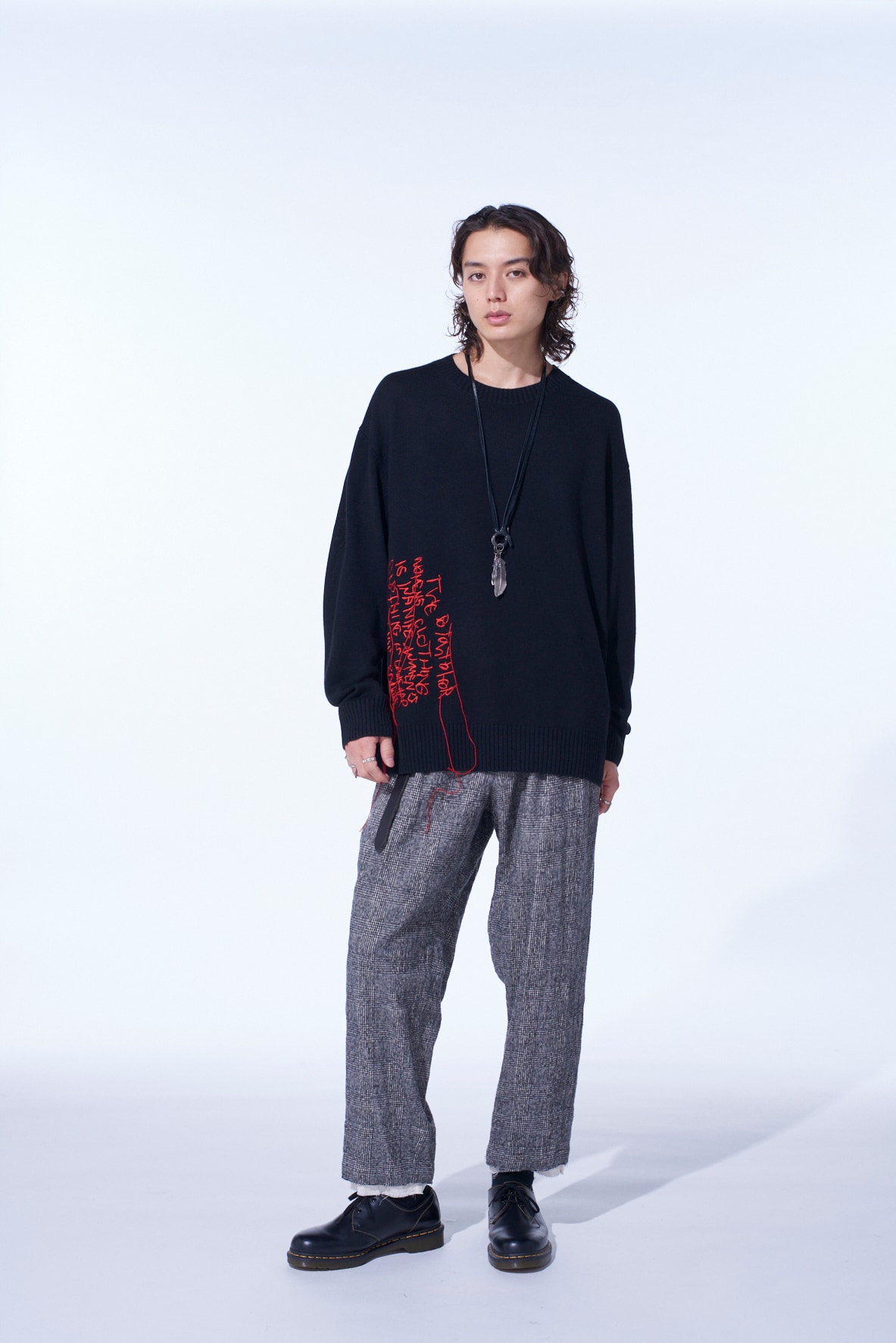 7G WOOL-BLEND INTARSIA MESSAGE PULLOVER