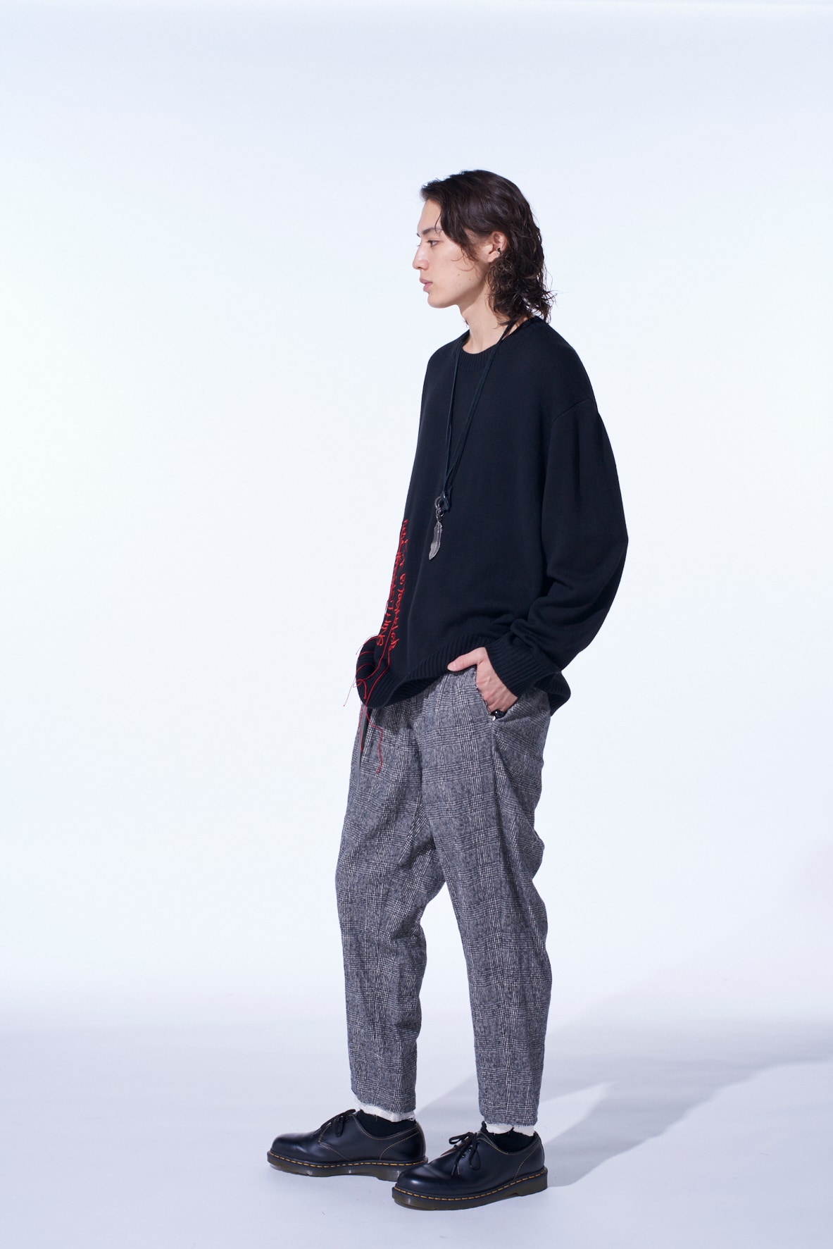7G WOOL-BLEND INTARSIA MESSAGE PULLOVER