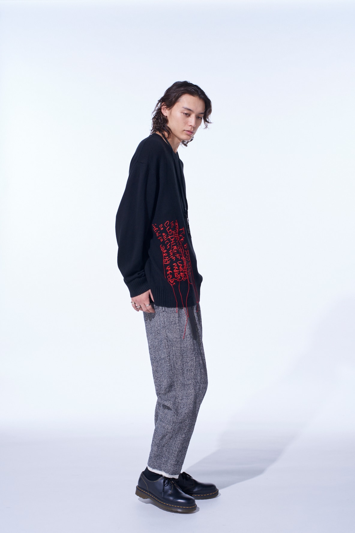 7G WOOL-BLEND INTARSIA MESSAGE PULLOVER