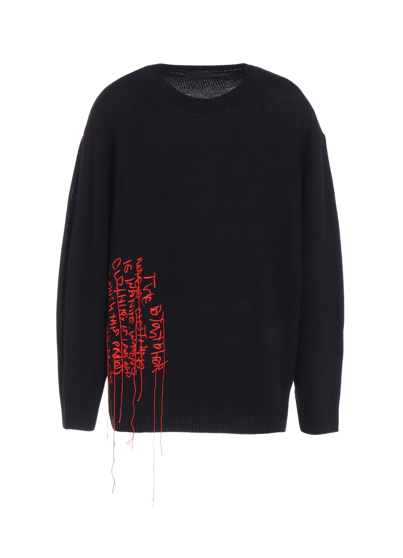 7G WOOL-BLEND INTARSIA MESSAGE PULLOVER