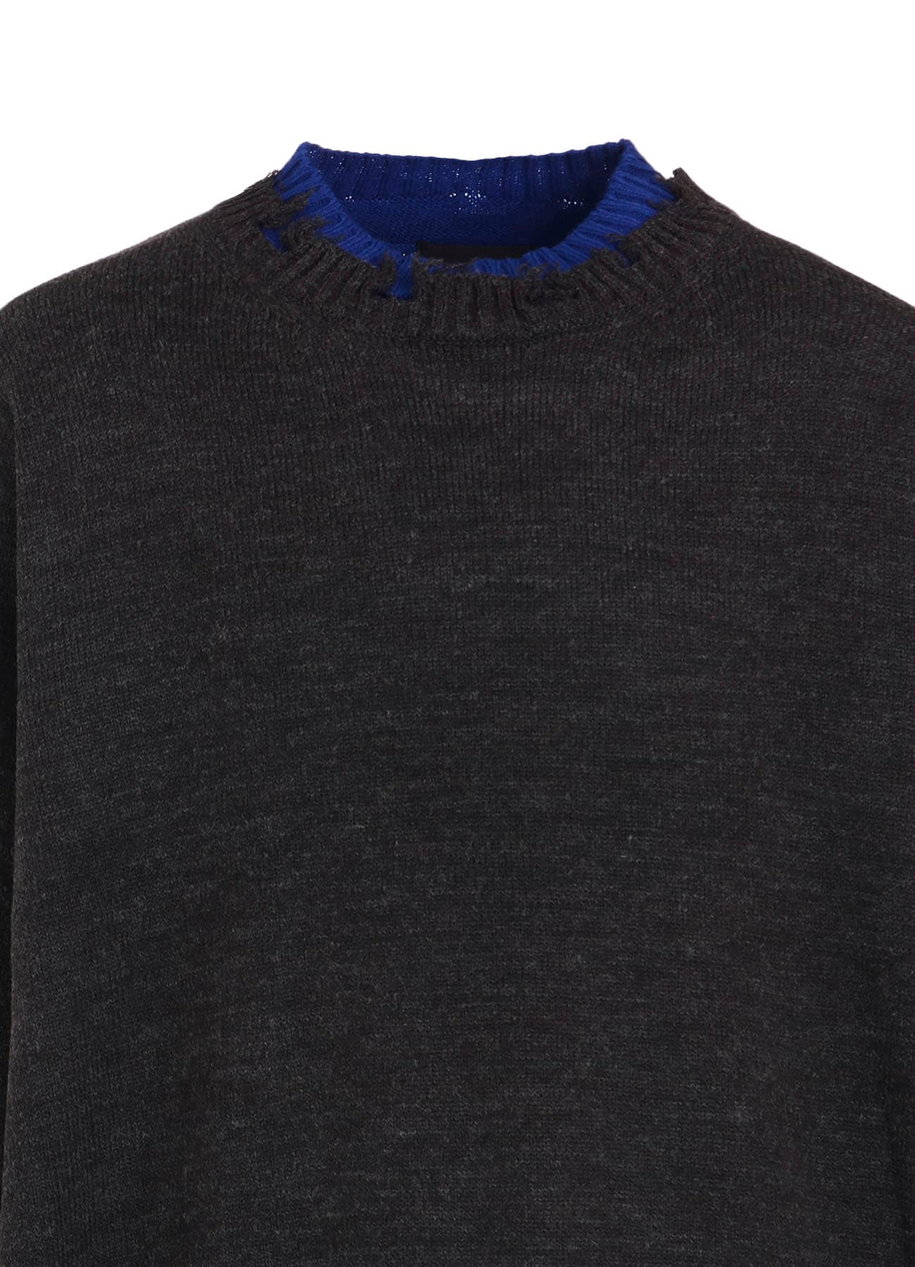 CORPILON BULKY WOOL COLOR-BLOCKED DAMAGE PULLOVER