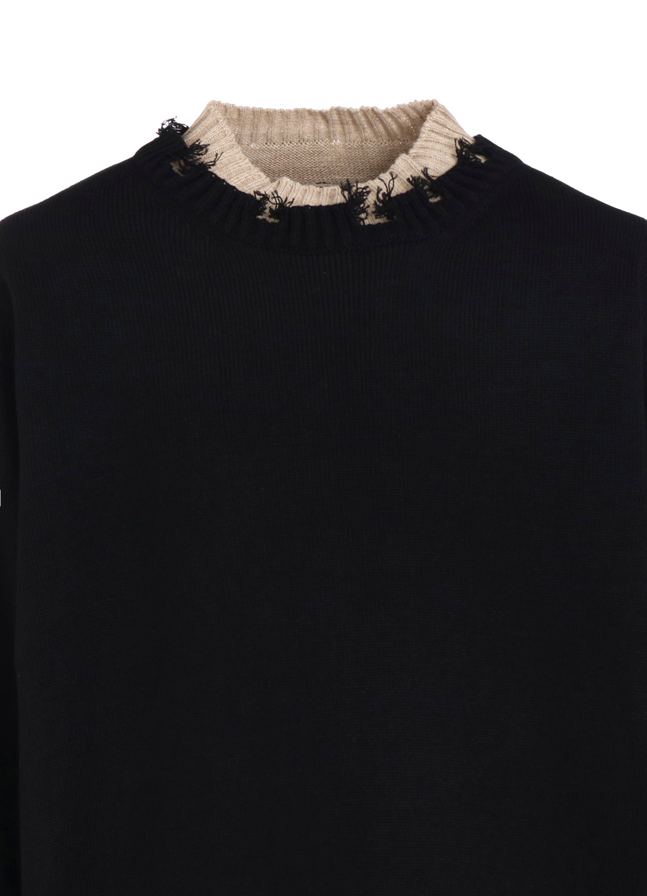 CORPILON BULKY WOOL COLOR-BLOCKED DAMAGE PULLOVER