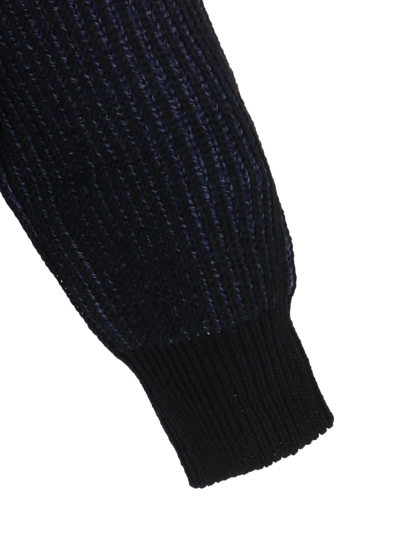 5G BULKY WOOL RIB STITCH OVERSIZED HIGH NECK KNIT