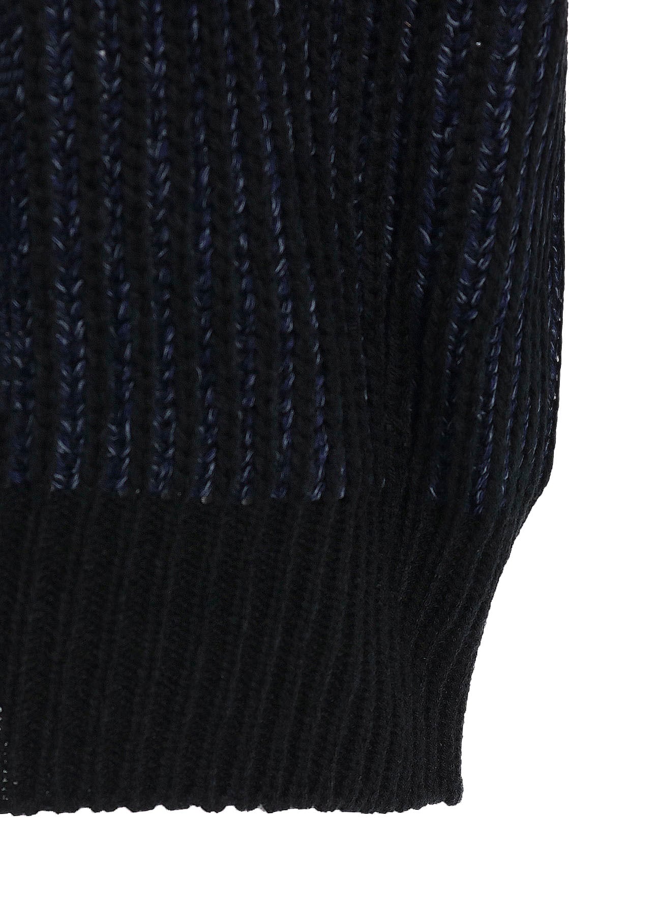 5G BULKY WOOL RIB STITCH OVERSIZED HIGH NECK KNIT