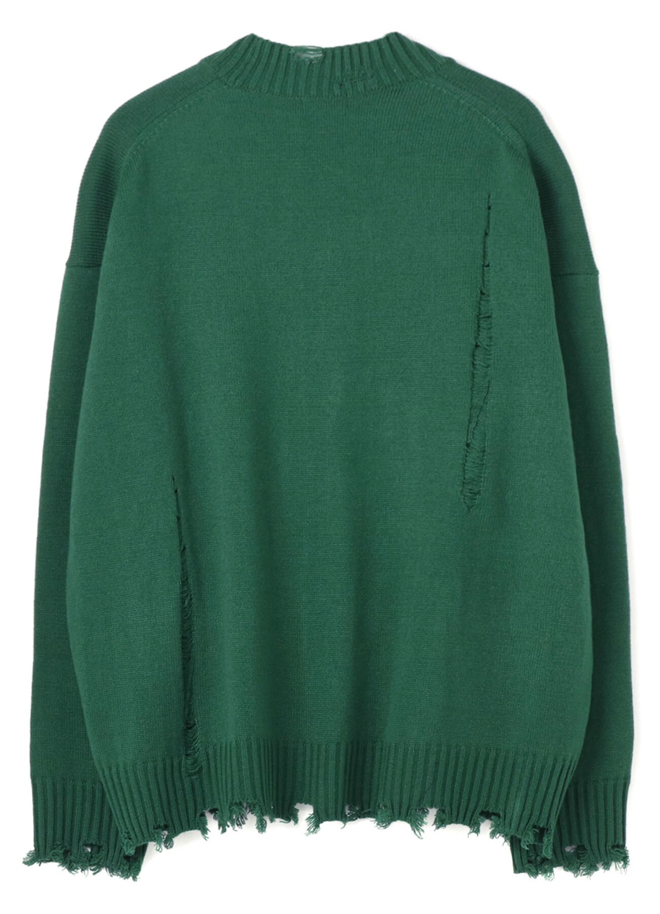 7G BULKY WOOL DAMAGE V-NECK CARDIGAN(M Green): S'YTE｜THE SHOP