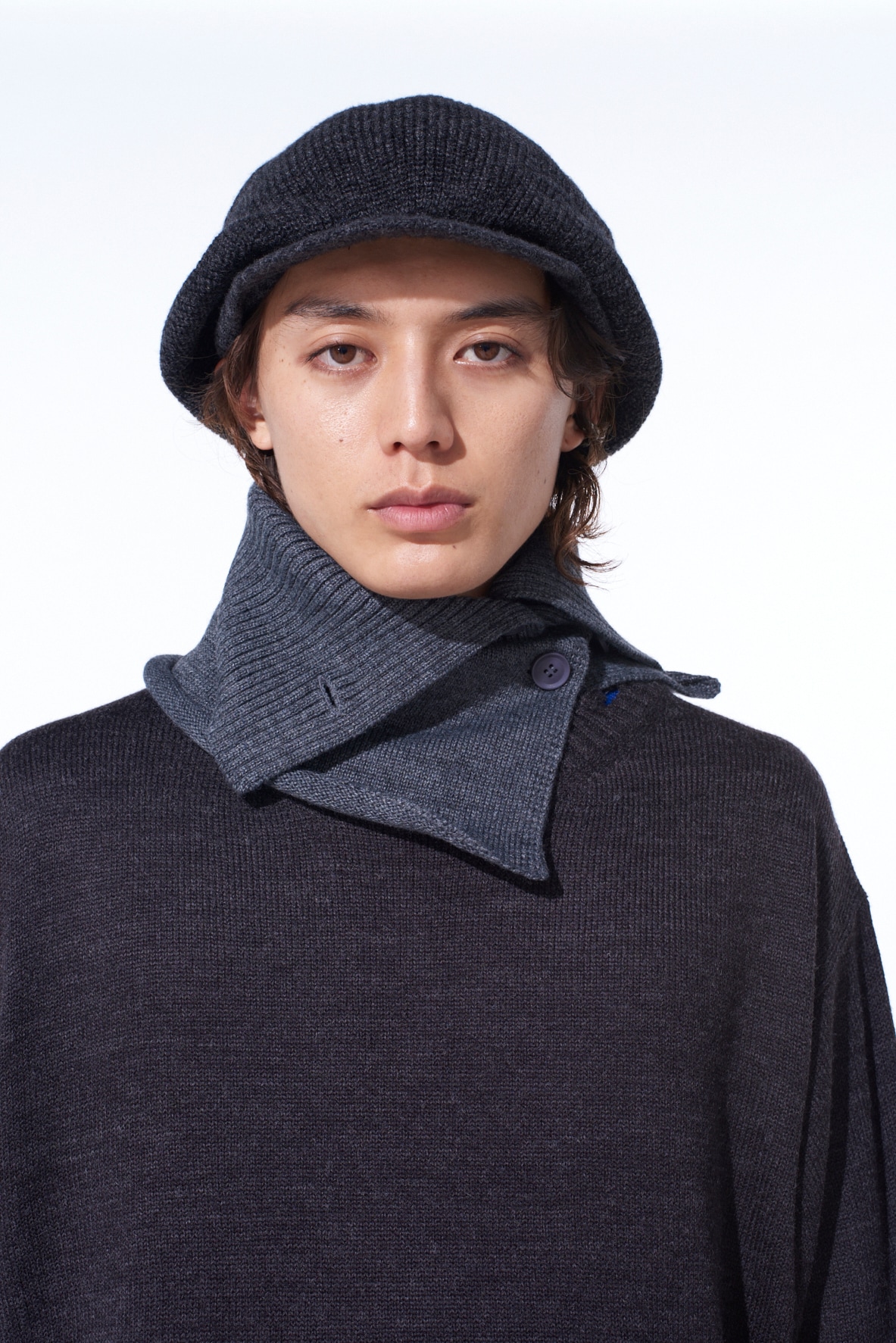 WOOL ACRYLIC JERSEY NECK WARMER