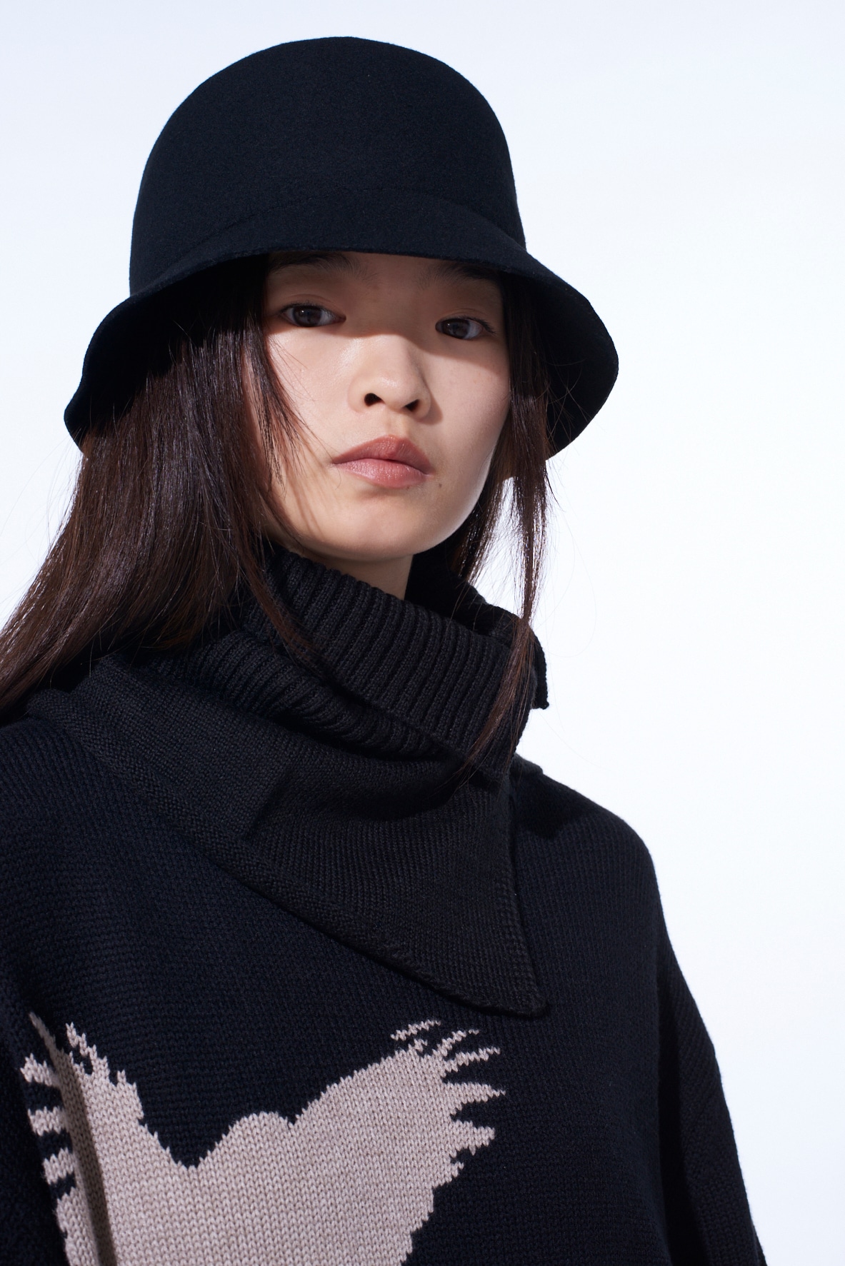 WOOL ACRYLIC JERSEY NECK WARMER