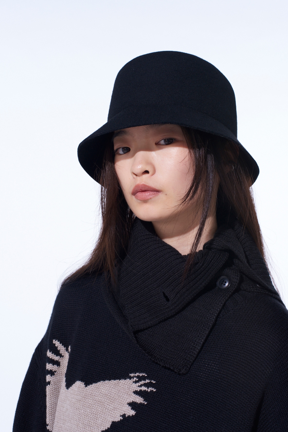 WOOL ACRYLIC JERSEY NECK WARMER