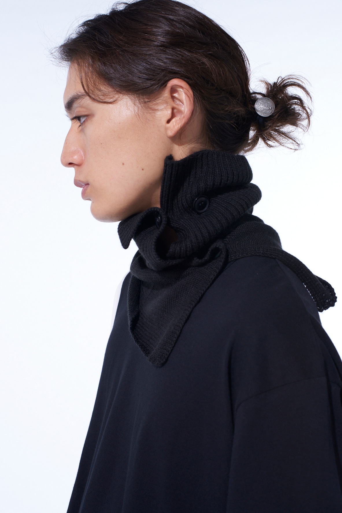 WOOL ACRYLIC JERSEY NECK WARMER