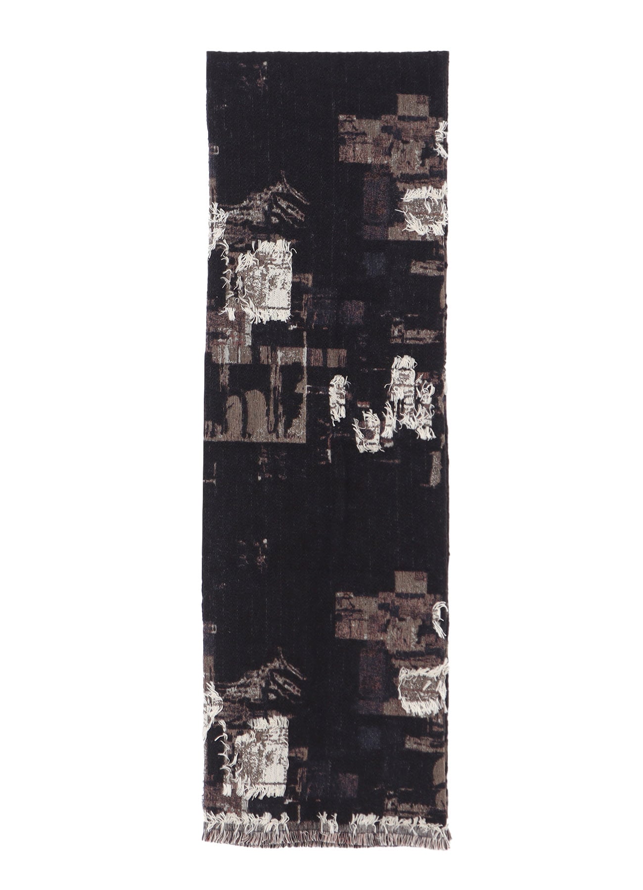 PATCHWORK CUT JACQUARD STOLE