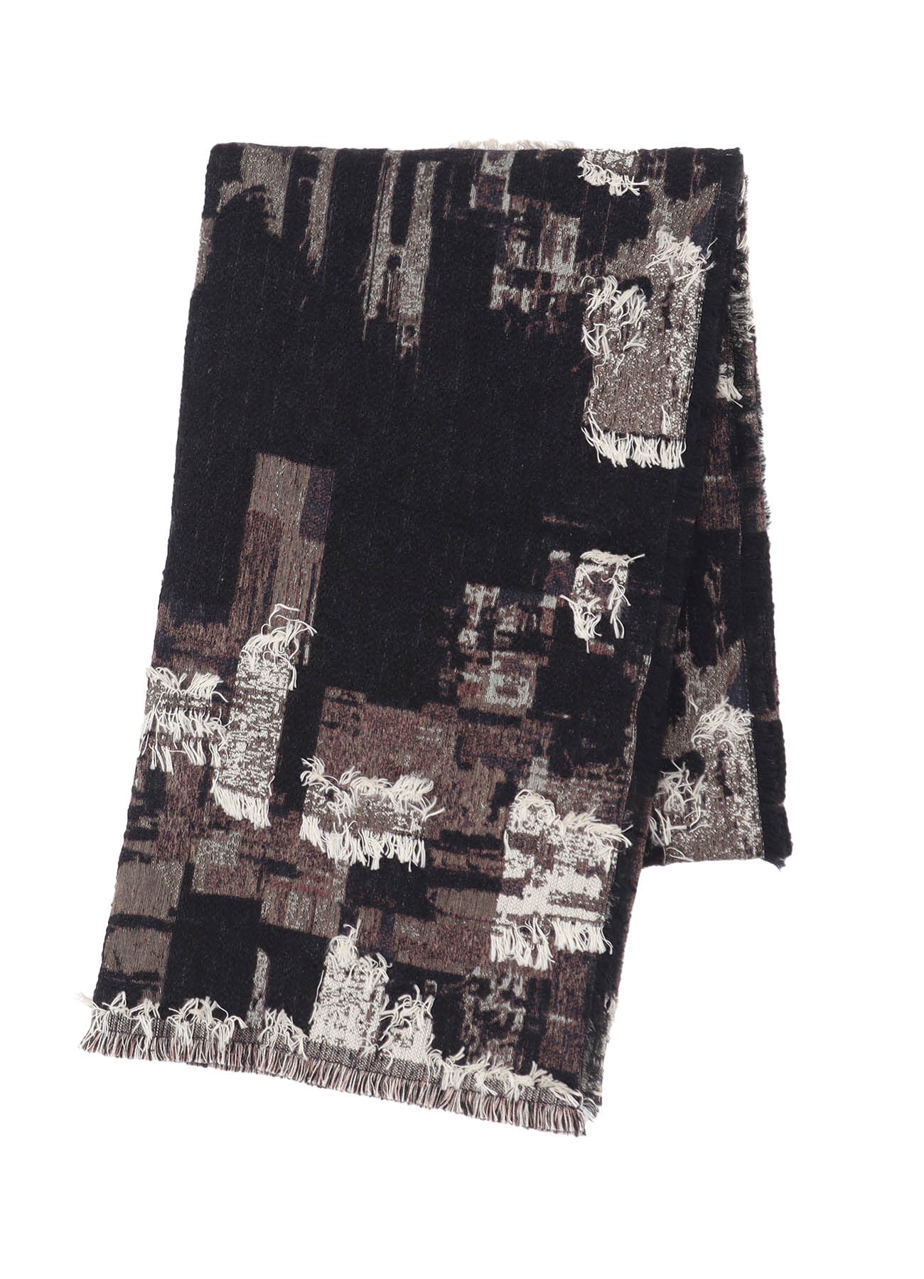 PATCHWORK CUT JACQUARD STOLE