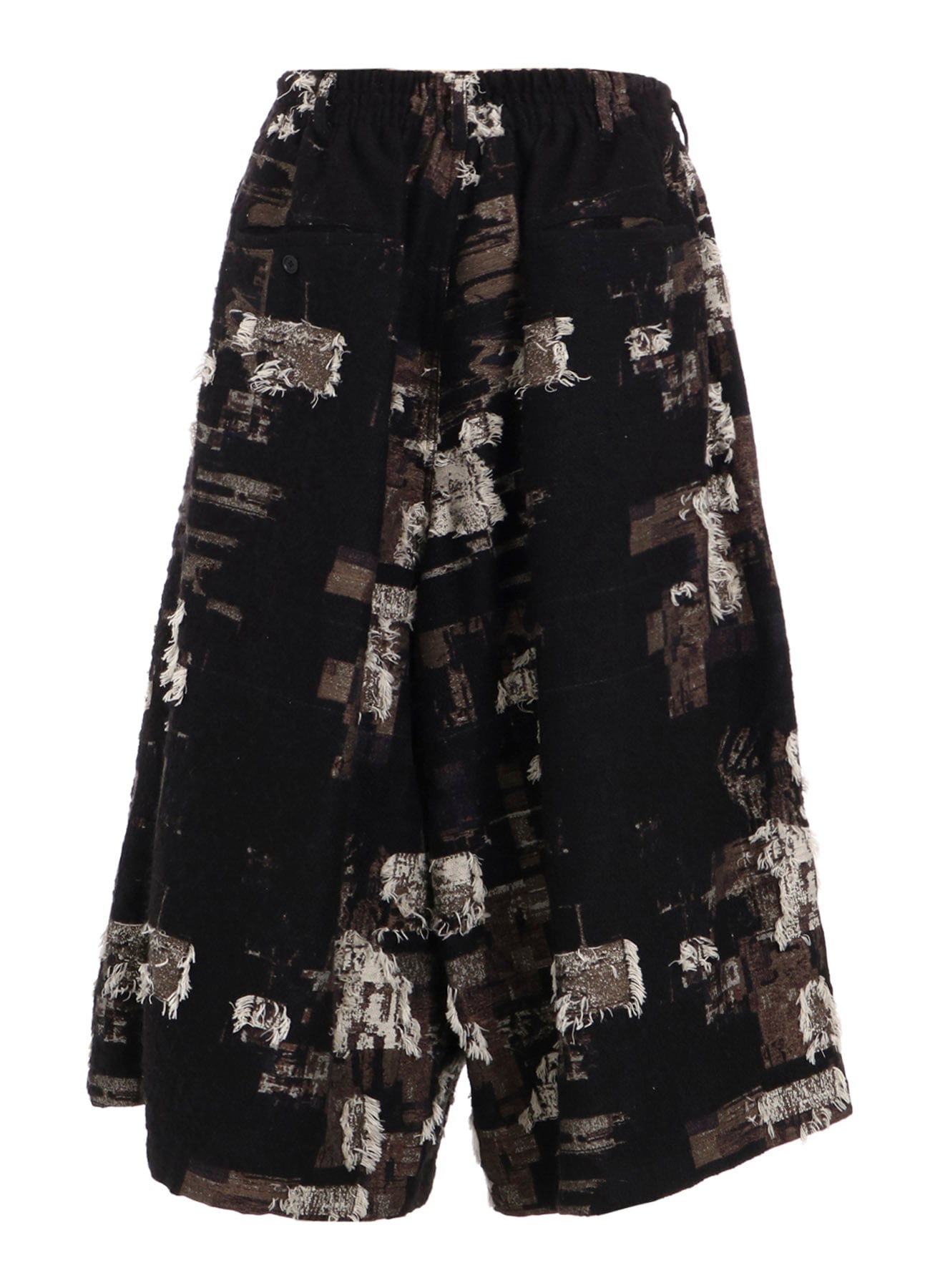 PATCHWORK CUT JACQUARD CULOTTE PANTS
