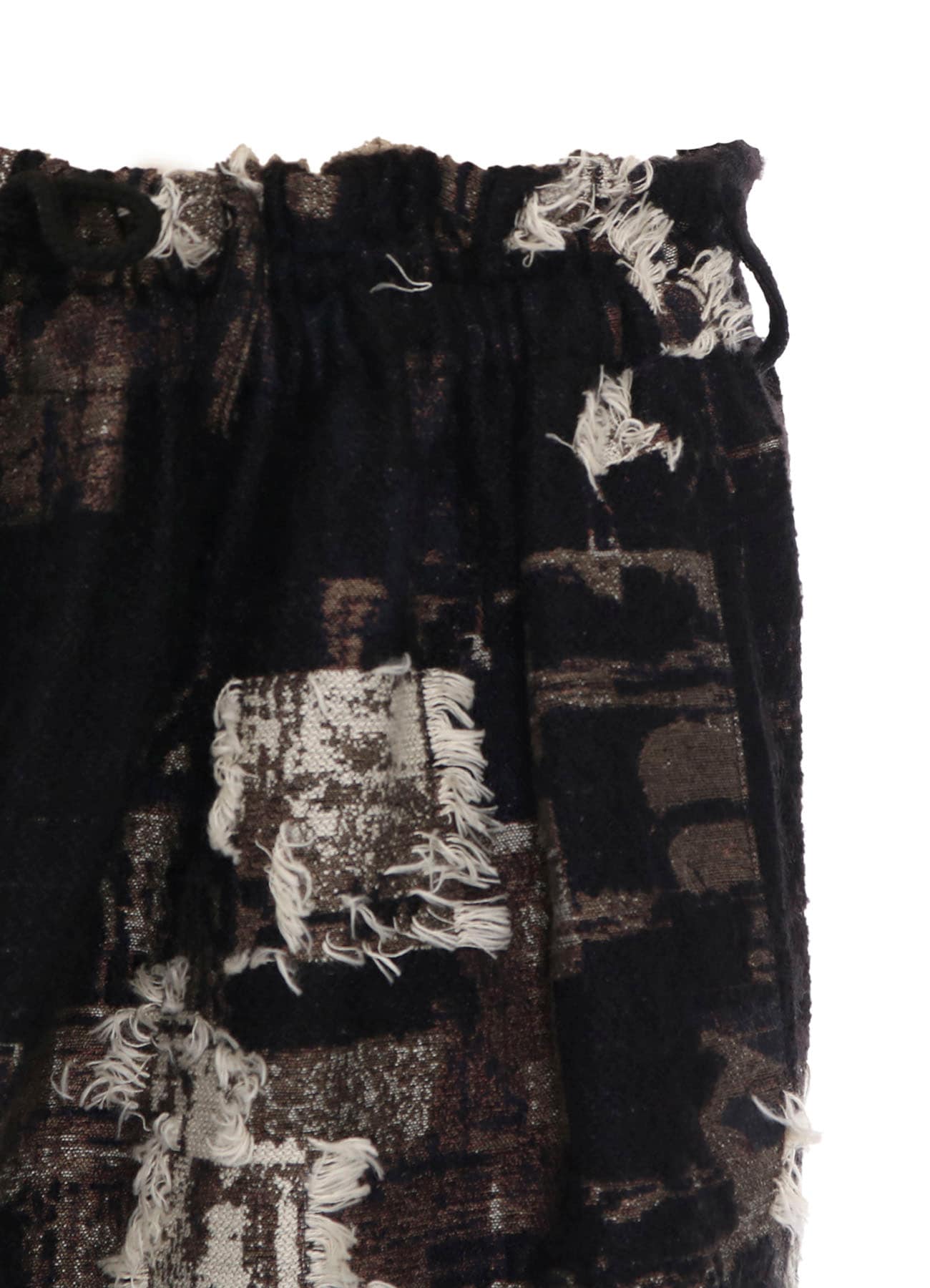 PATCHWORK CUT JACQUARD CULOTTE PANTS