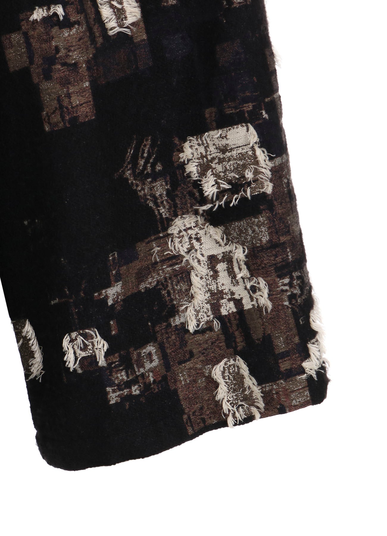 PATCHWORK CUT JACQUARD CULOTTE PANTS