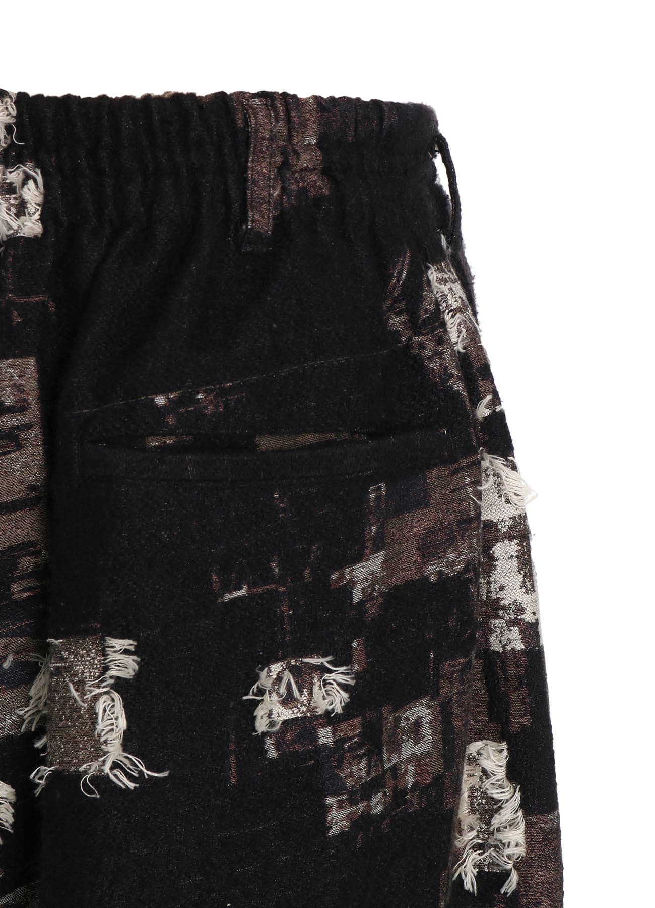 PATCHWORK CUT JACQUARD CULOTTE PANTS