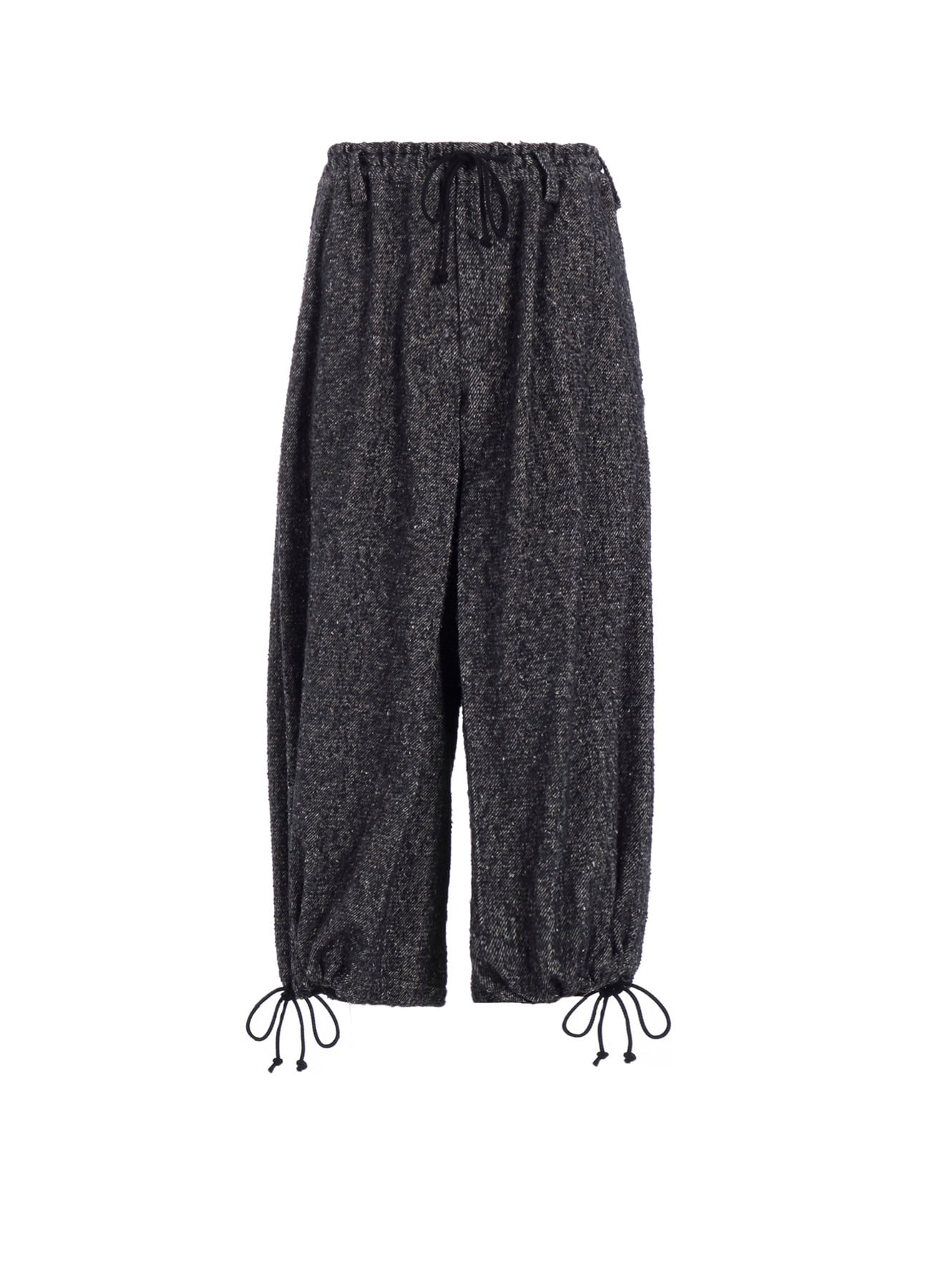 BRUSHED TWILL NEEDLE PUNCH ELASTIC HAKAMA PANTS
