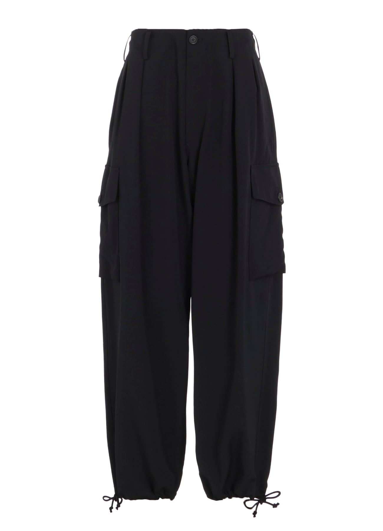 WASHER WOOL GABARDINE 2 TUCK CARGO PANTS