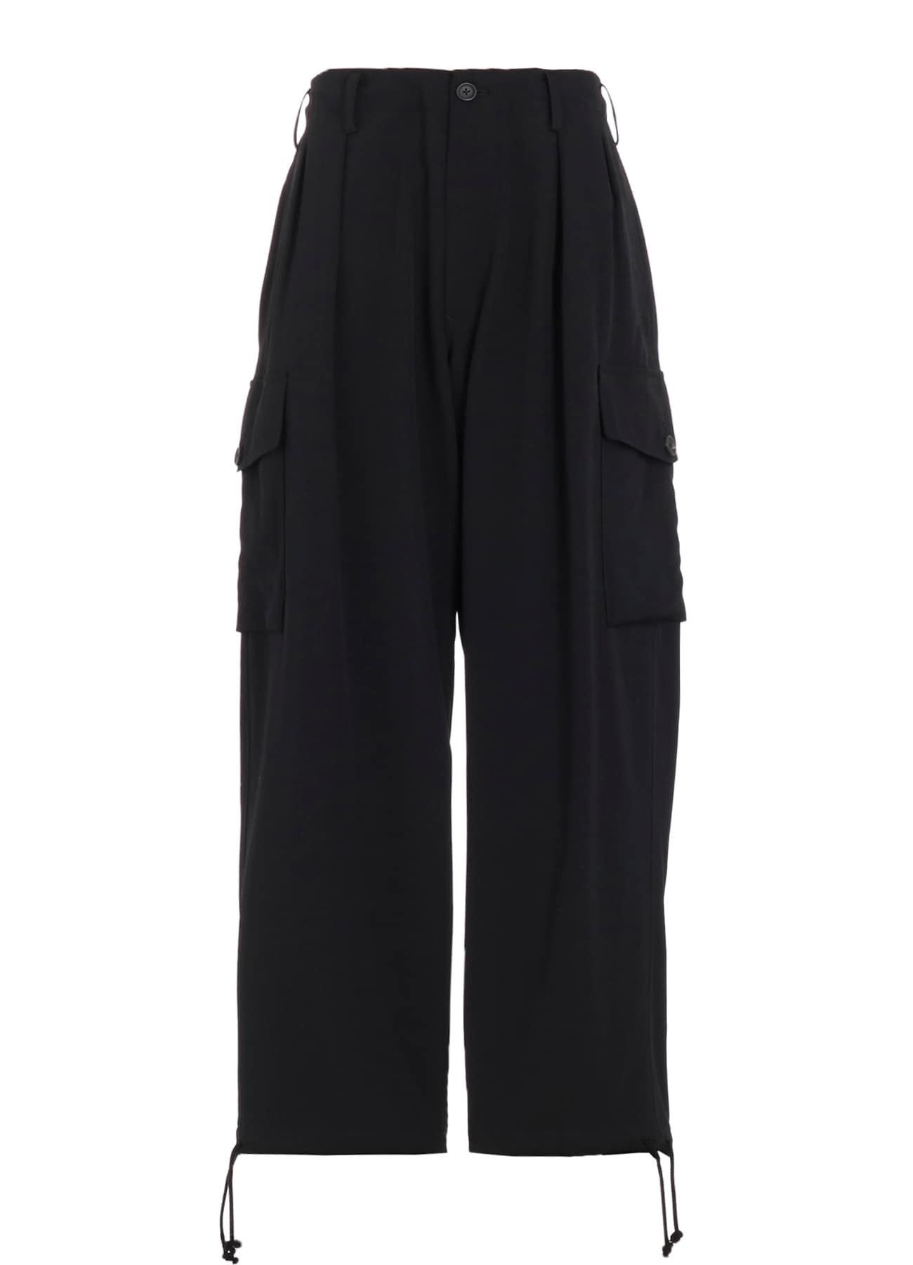WASHER WOOL GABARDINE 2 TUCK CARGO PANTS