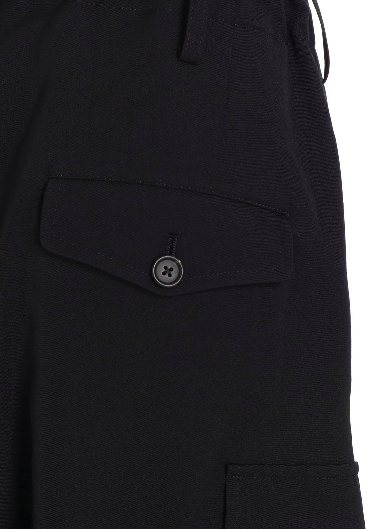 WASHER WOOL GABARDINE 2 TUCK CARGO PANTS