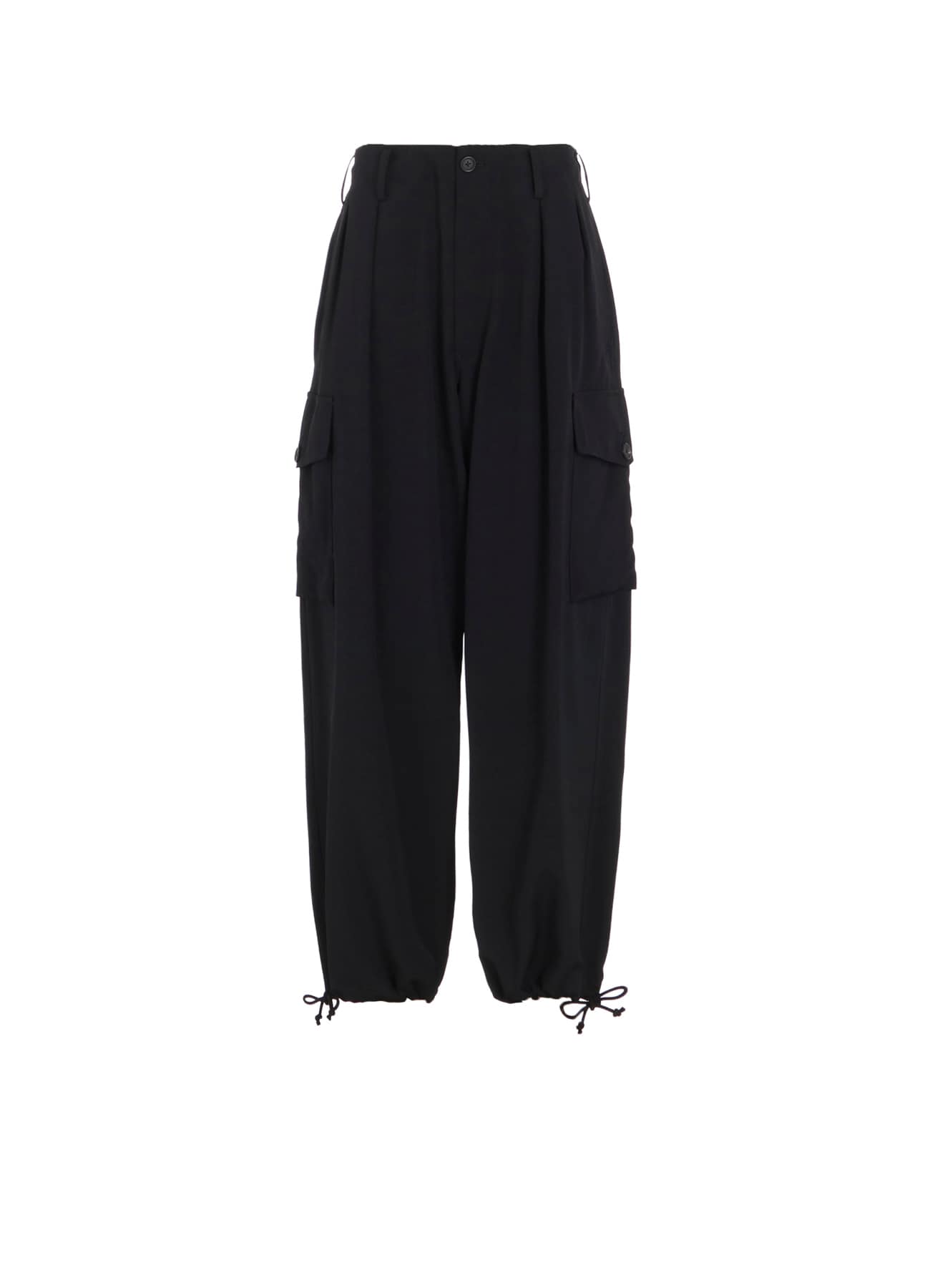 WASHER WOOL GABARDINE 2 TUCK CARGO PANTS