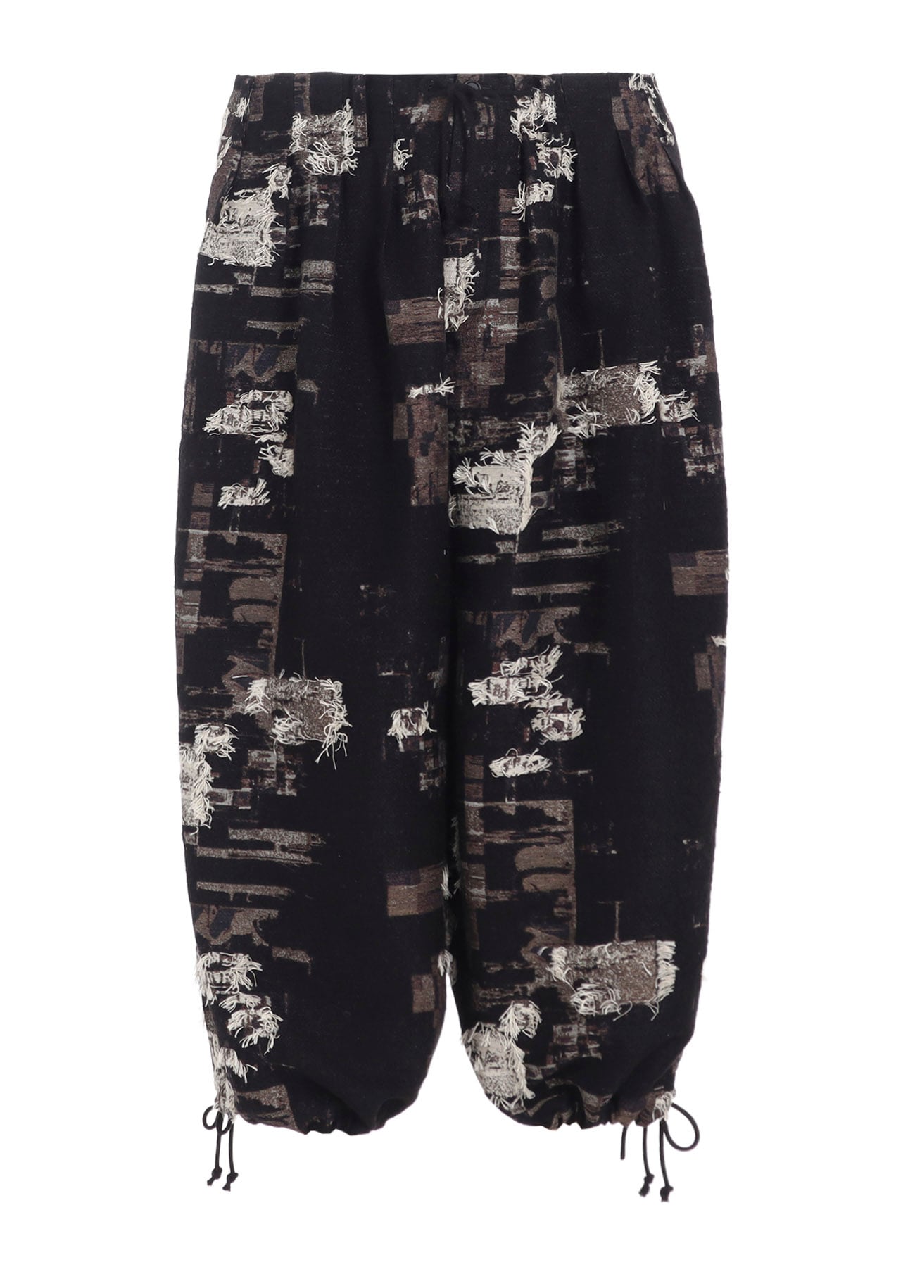 PATCHWORK CUT JACQUARD BALLOON PANTS
