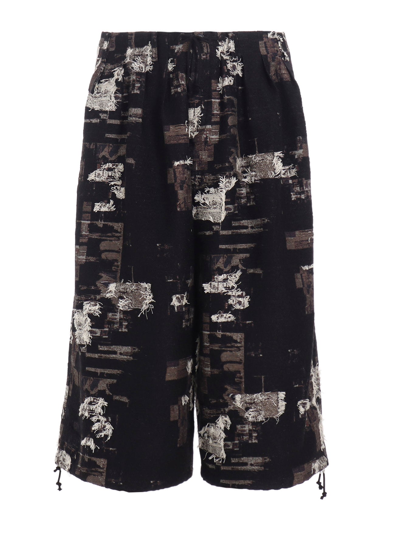 PATCHWORK CUT JACQUARD BALLOON PANTS