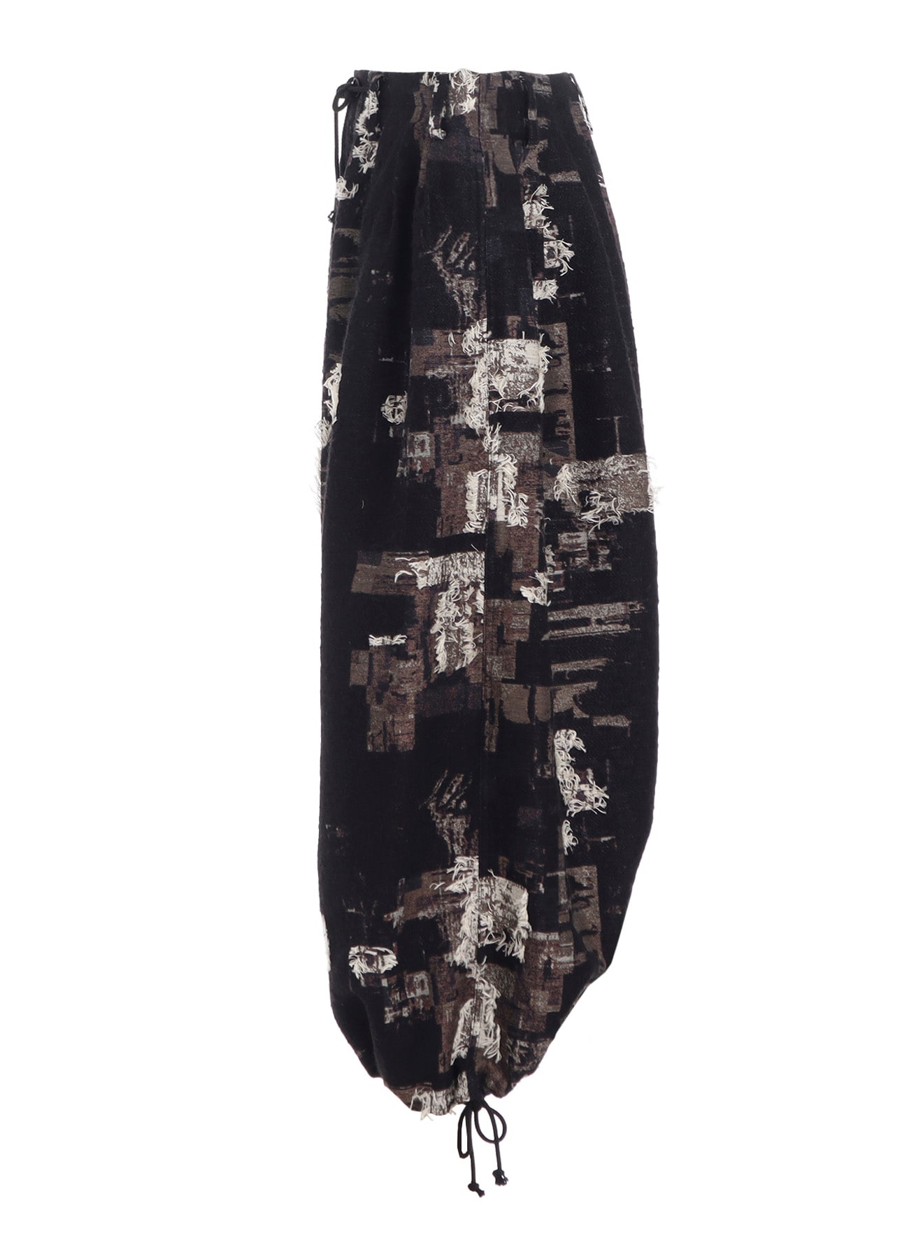 PATCHWORK CUT JACQUARD BALLOON PANTS