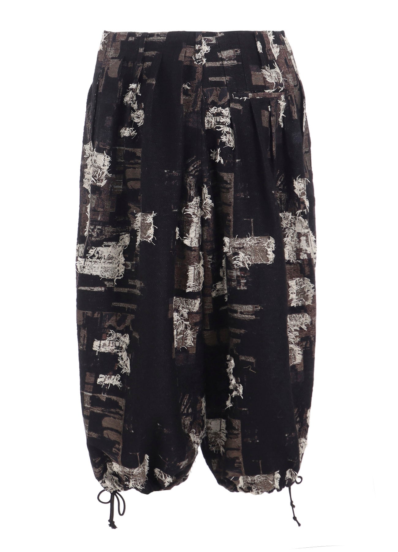 PATCHWORK CUT JACQUARD BALLOON PANTS