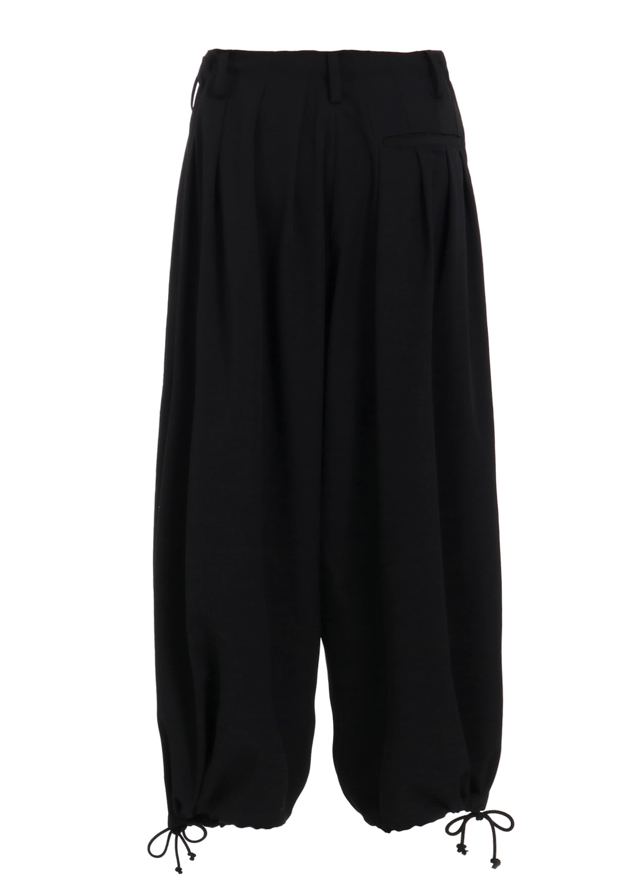 WASHER WOOL GABARDINE PRINT EMBROIDERY BALLOON PANTS