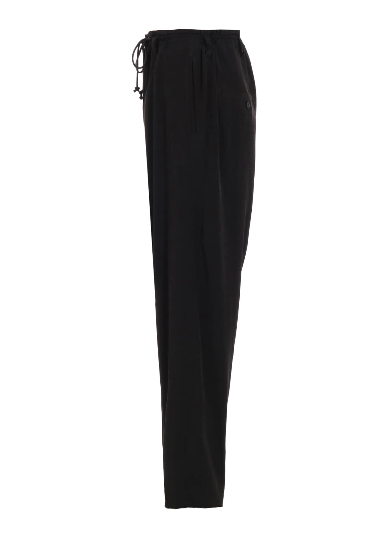 CREPE de CHINE SHIRRING POCKETS TAPERED PANTS