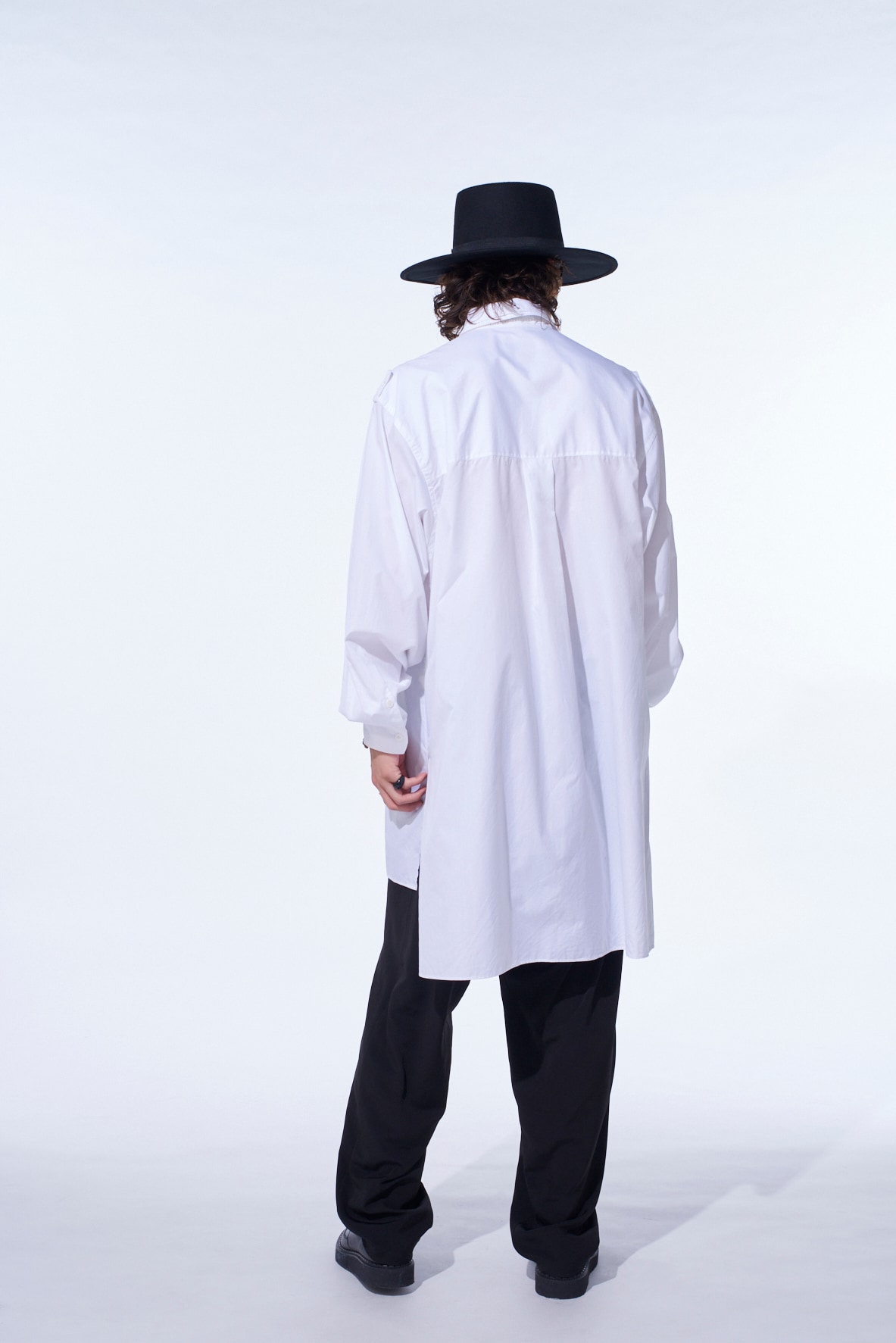 CREPE de CHINE SHIRRING POCKETS TAPERED PANTS