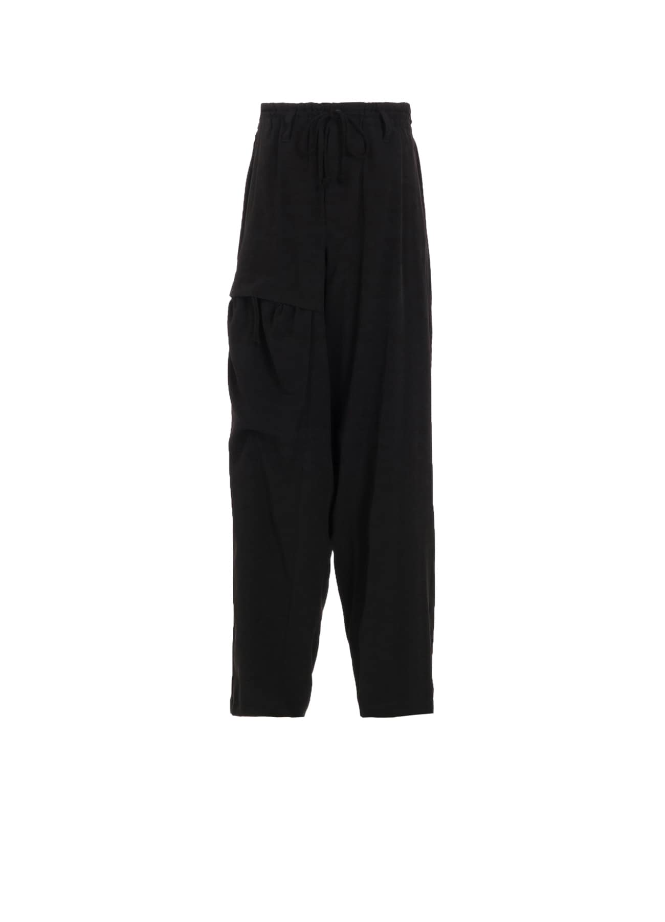 CREPE de CHINE SHIRRING POCKETS TAPERED PANTS