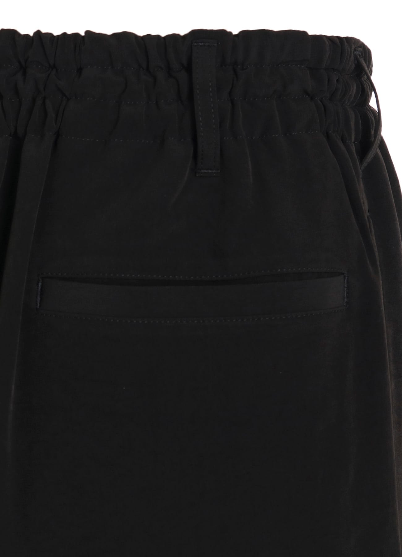 CREPE de CHINE SHIRRING WIDE PANTS