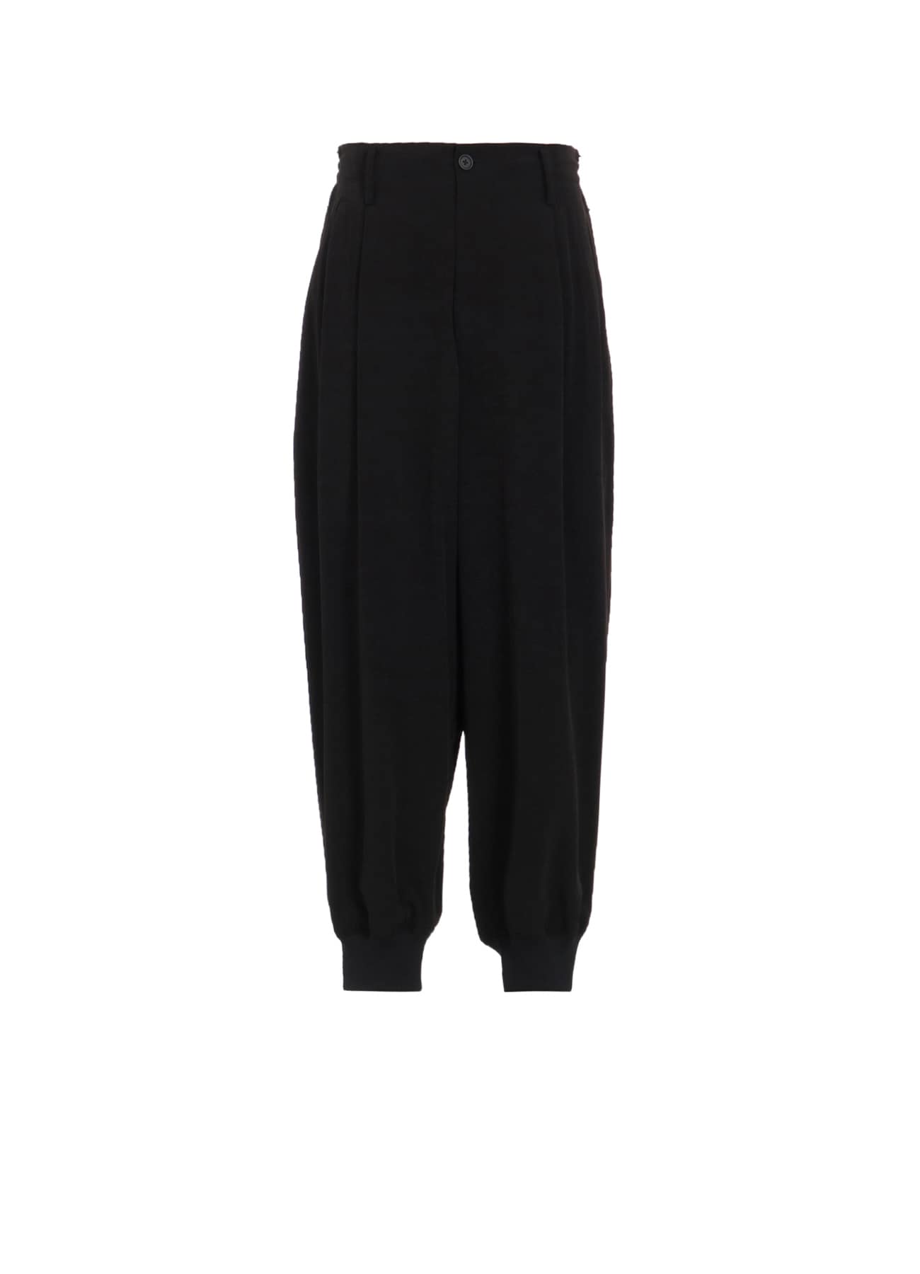 CREPE de CHINE HEM RIB 2 TUCK JOGGER PANTS