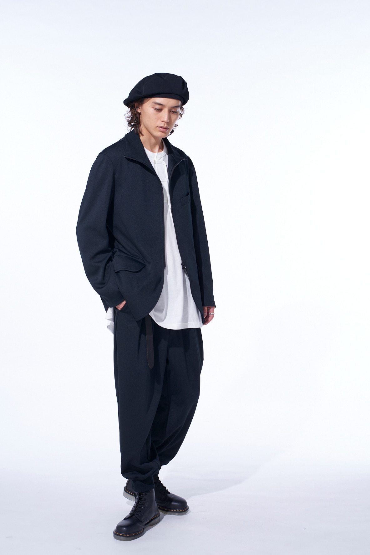 PE/SMOOTH TWO-TUCK RIB PANTS