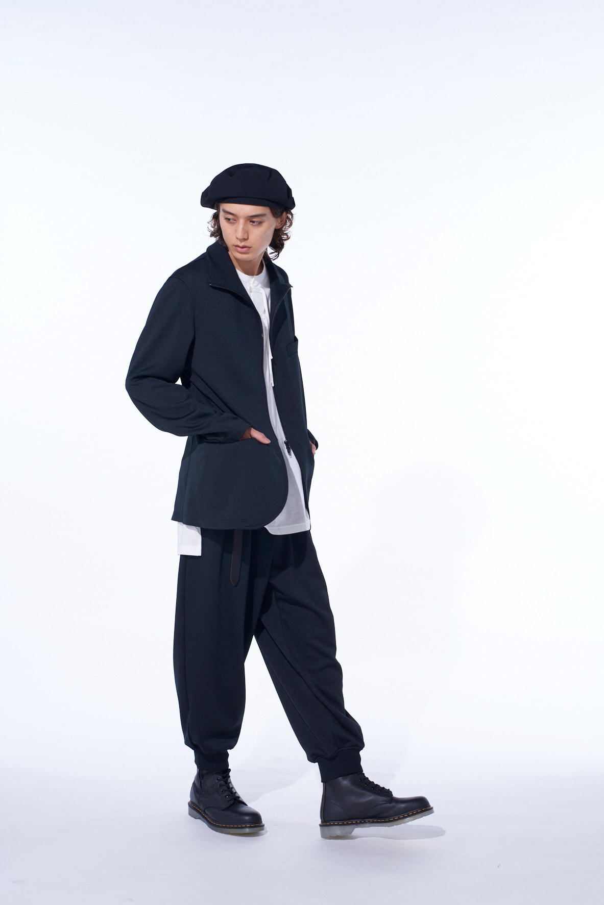 PE/SMOOTH TWO-TUCK RIB PANTS