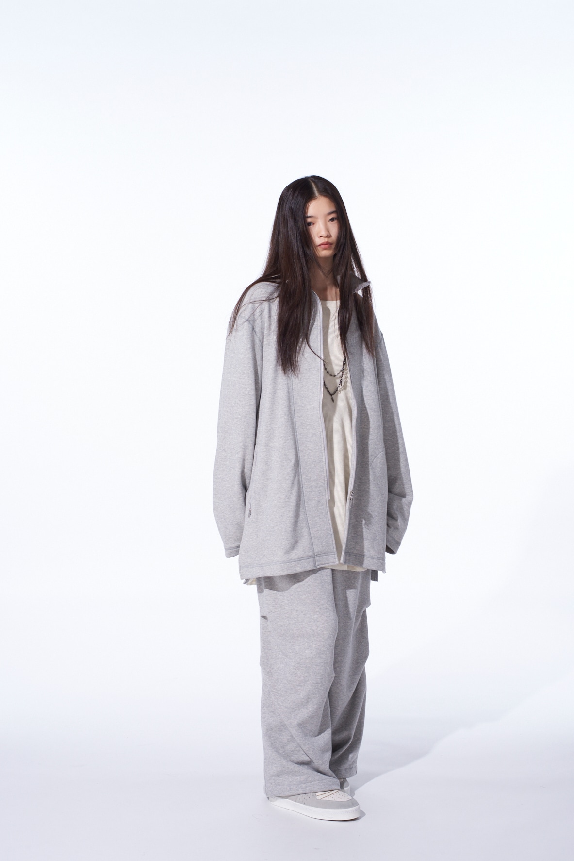 FRENCH TERRY TUCKED PANTS