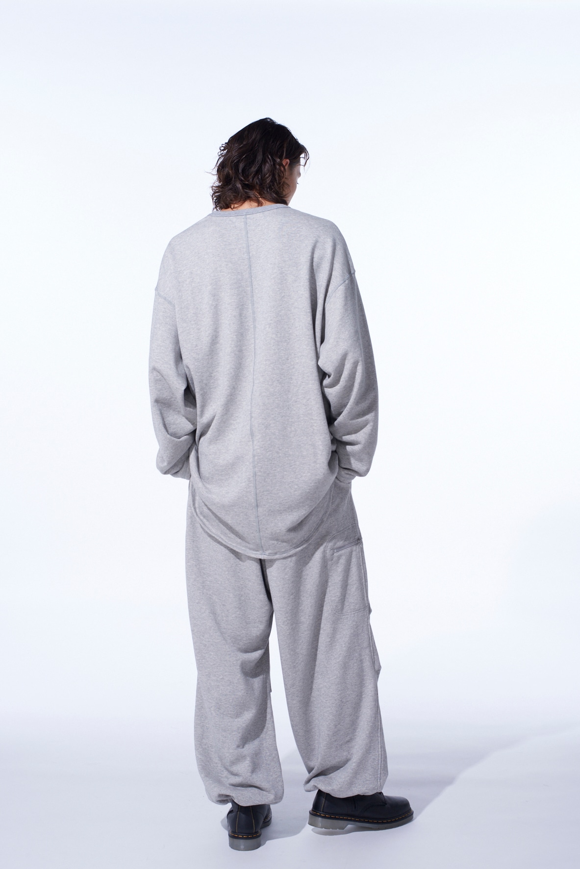 FRENCH TERRY TUCKED PANTS